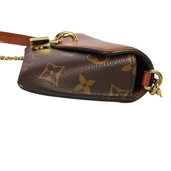 LOUIS VUITTON Small Mini Padlock on Chain Strap Bag Monogram Leather Brown LV - Picture 9 of 14